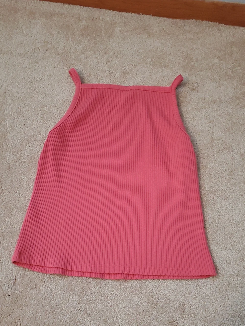 Old Navy Pink Ribbed Tank Medium Girls